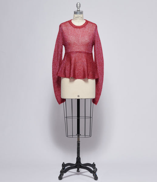 Noir Kei Ninomiya Comme Des Garcons Metallic Pink Sweater