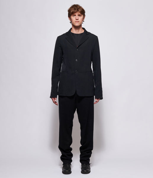 kudos 19SS BACK SLIT OPEN COAT ブラック 50% OFF] Black center back slit 2-way blazer – Moon Choi