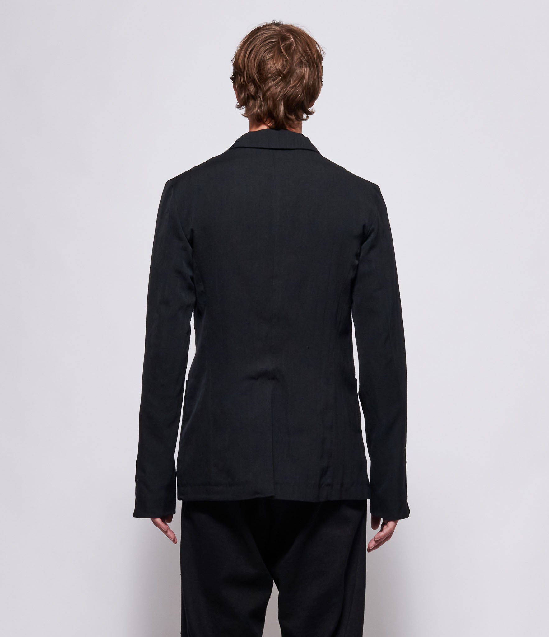 m.a+ Mens Black 3 Button Back Slit Jacket