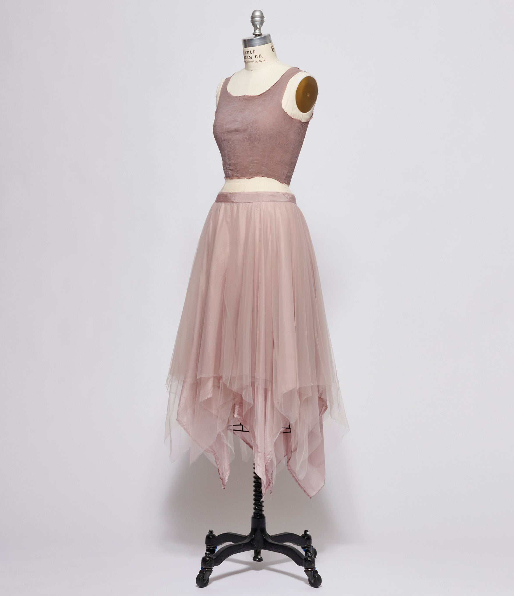 Marc Le Bihan Womens Rose Ancien Tulle 3 Layer Skirt