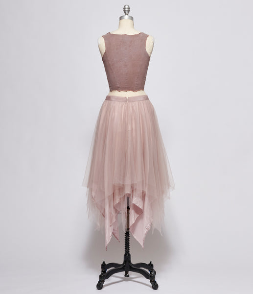 Marc Le Bihan Womens Rose Ancien Tulle 3 Layer Skirt