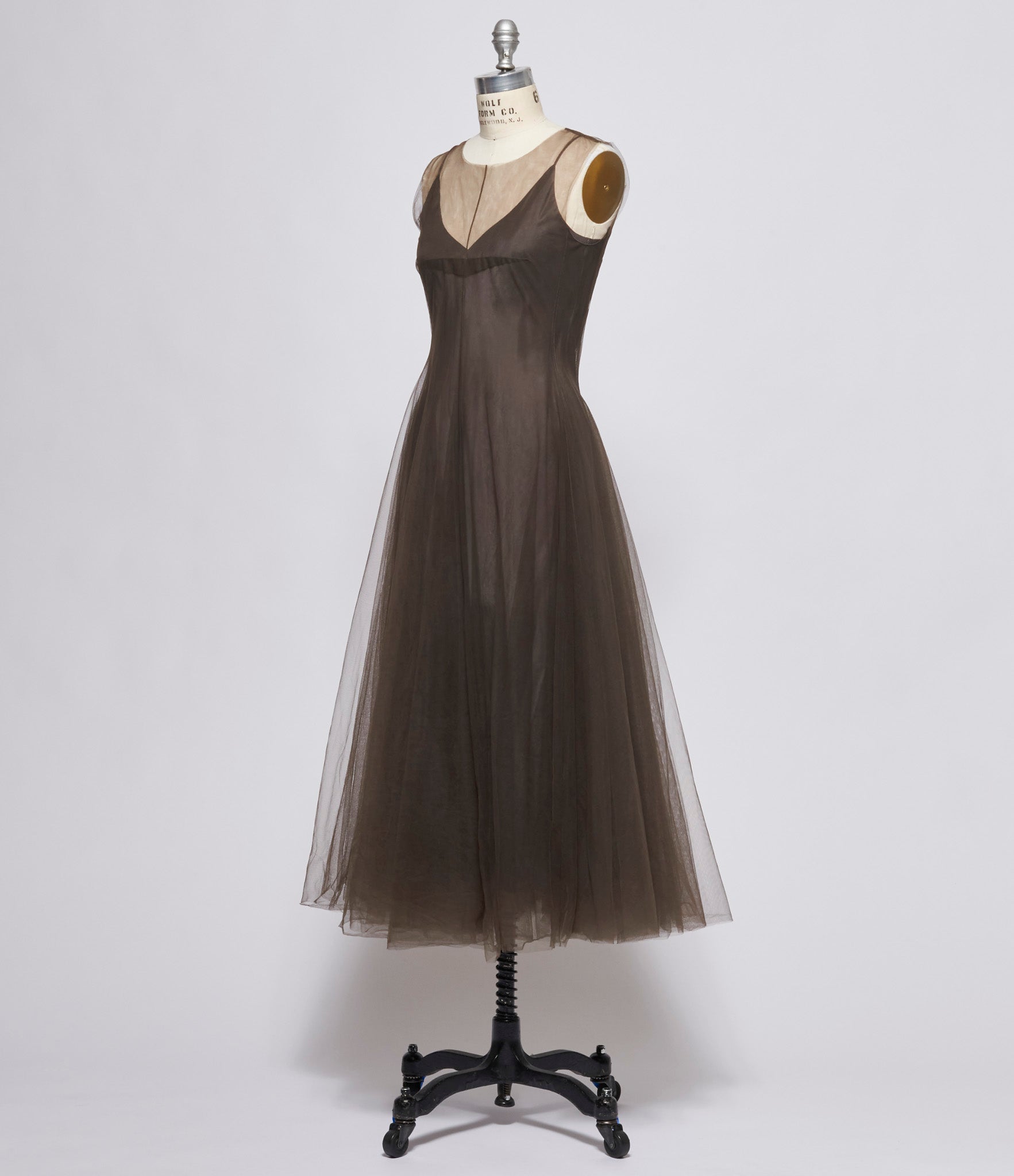 Marc Le Bihan Womens Bronze Tulle Sleeveless Tulle Dress