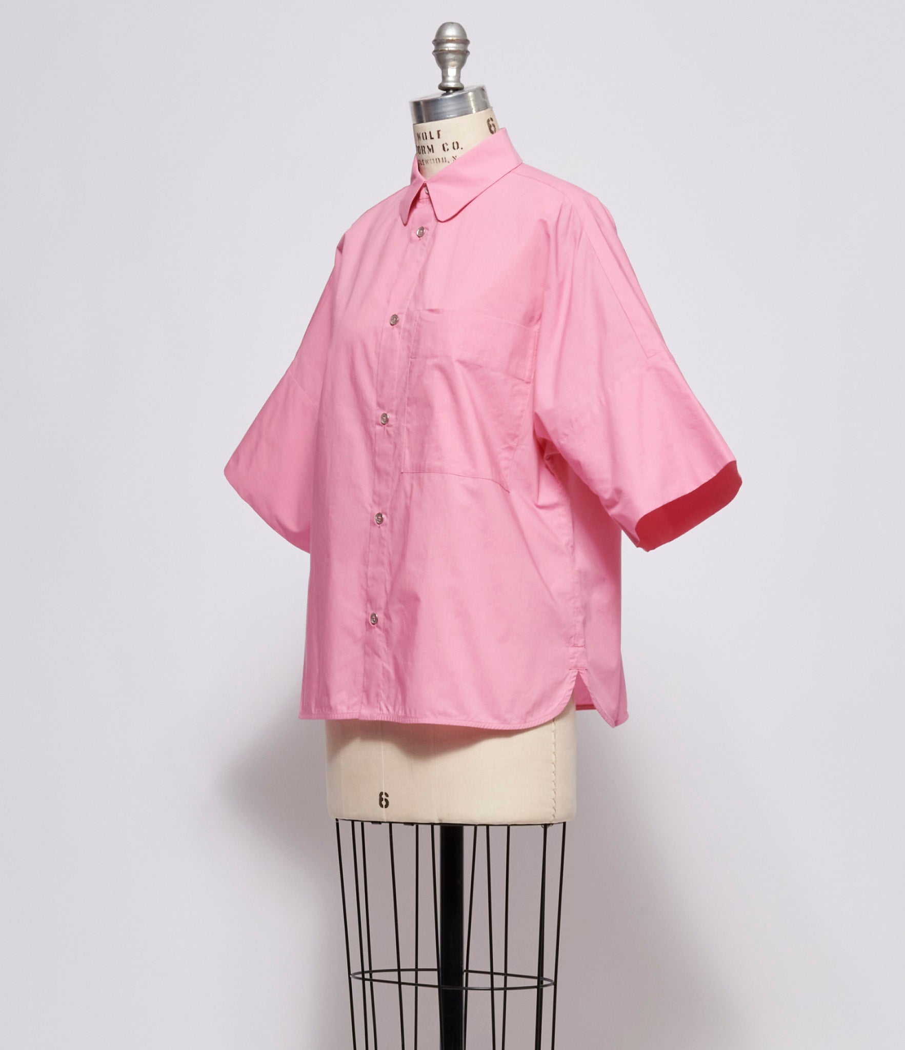 toogood Womens LW Textured Cotton Gum/Pink Tinker Shirt