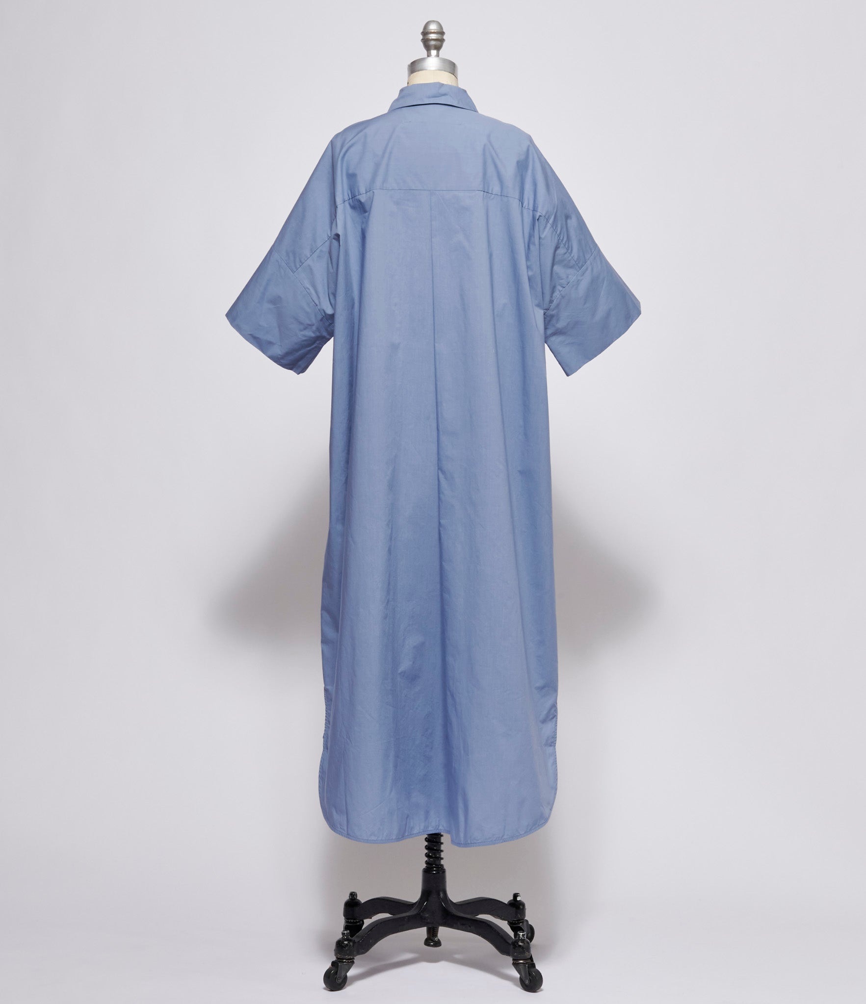 toogood Womens LW Textured Cotton Tin/Blue Grey Tinker Dress