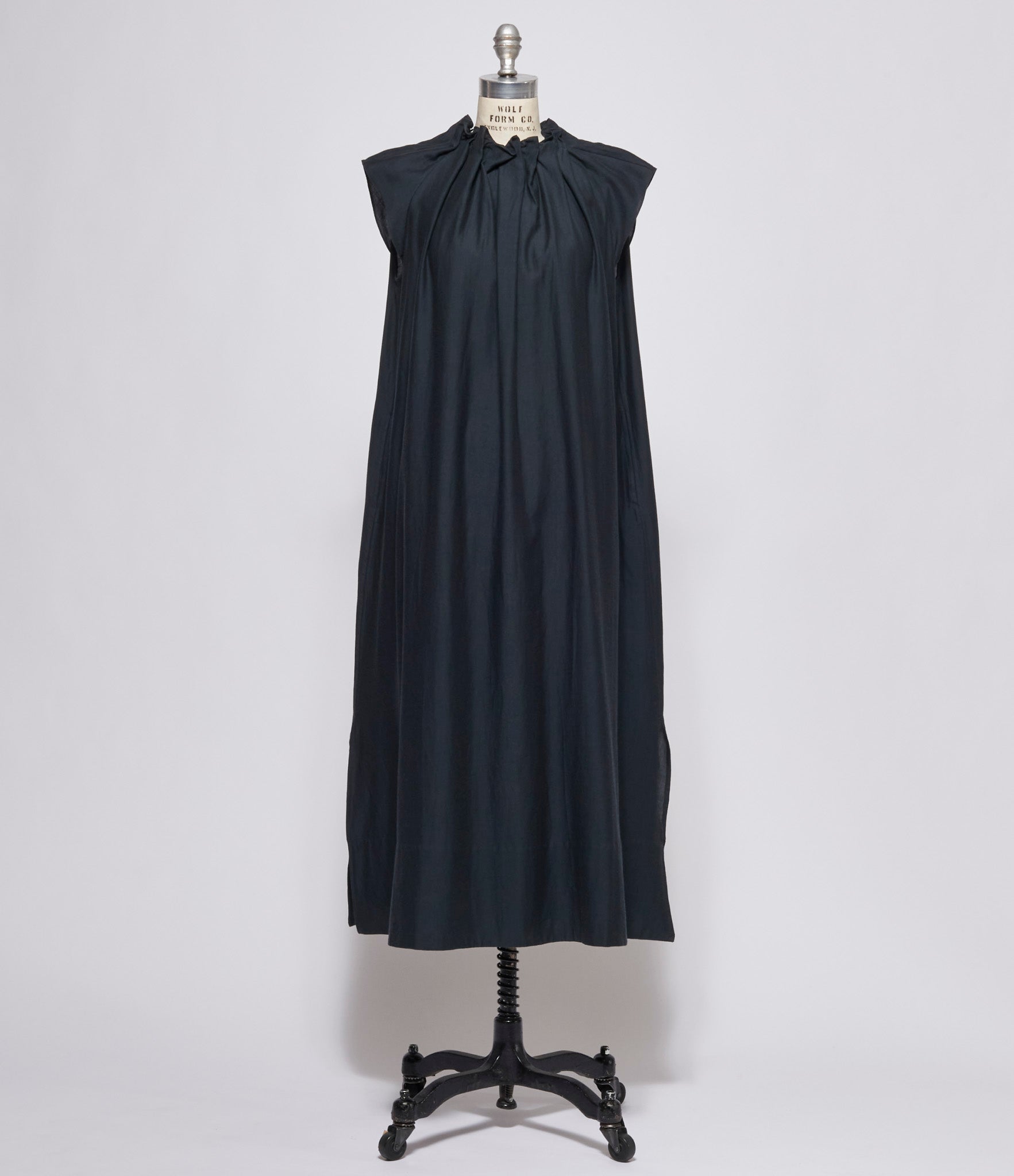 toogood Womens Soft Cotton Herringbone Charcoal Magician Dress