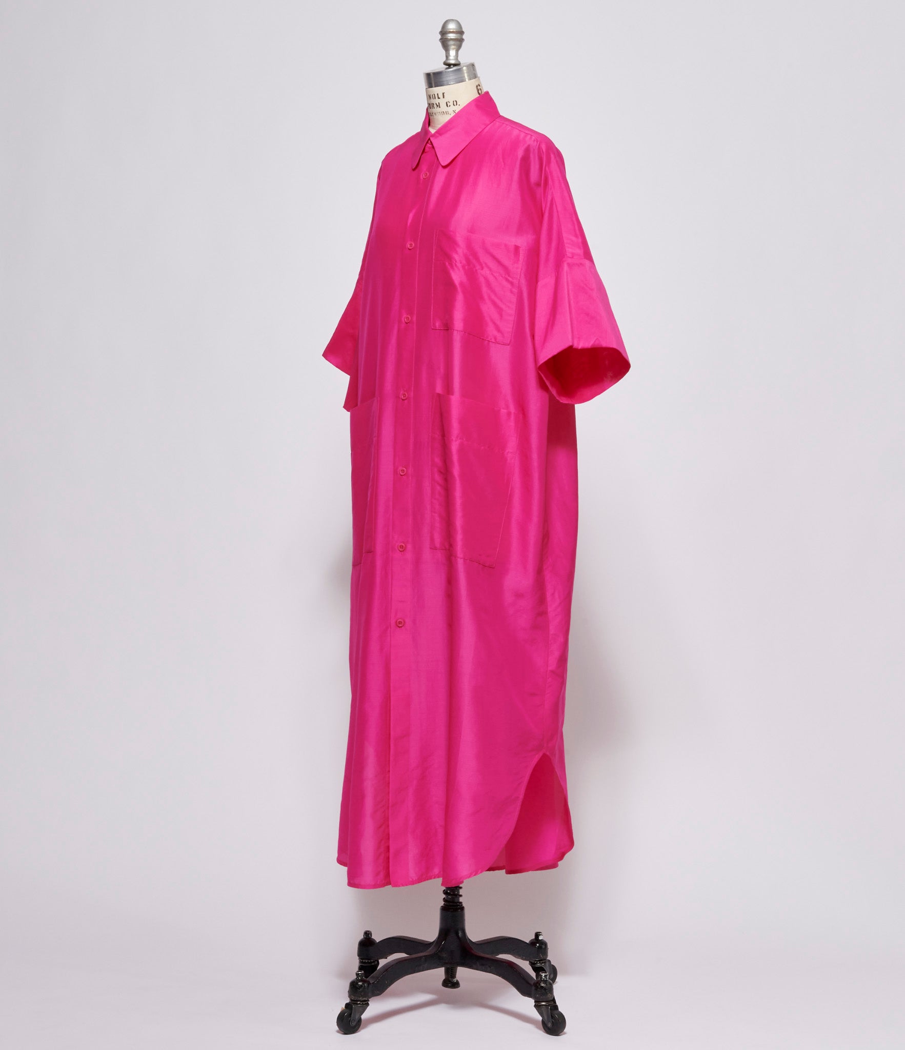 toogood Womens Cotton Silk Pink Tinker Dress