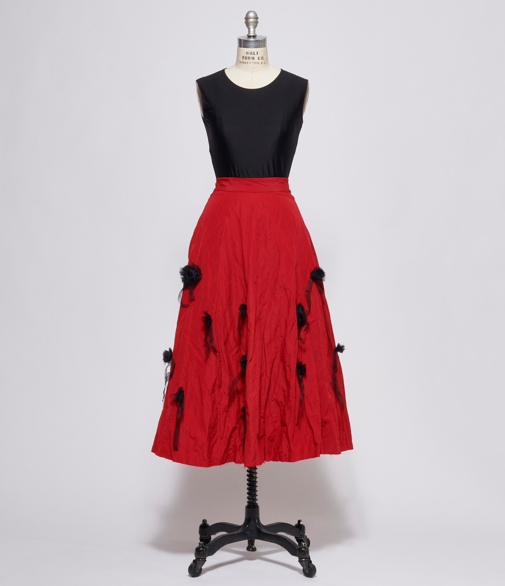 A Tentative Atelier Womens Red Gertrude Skirt