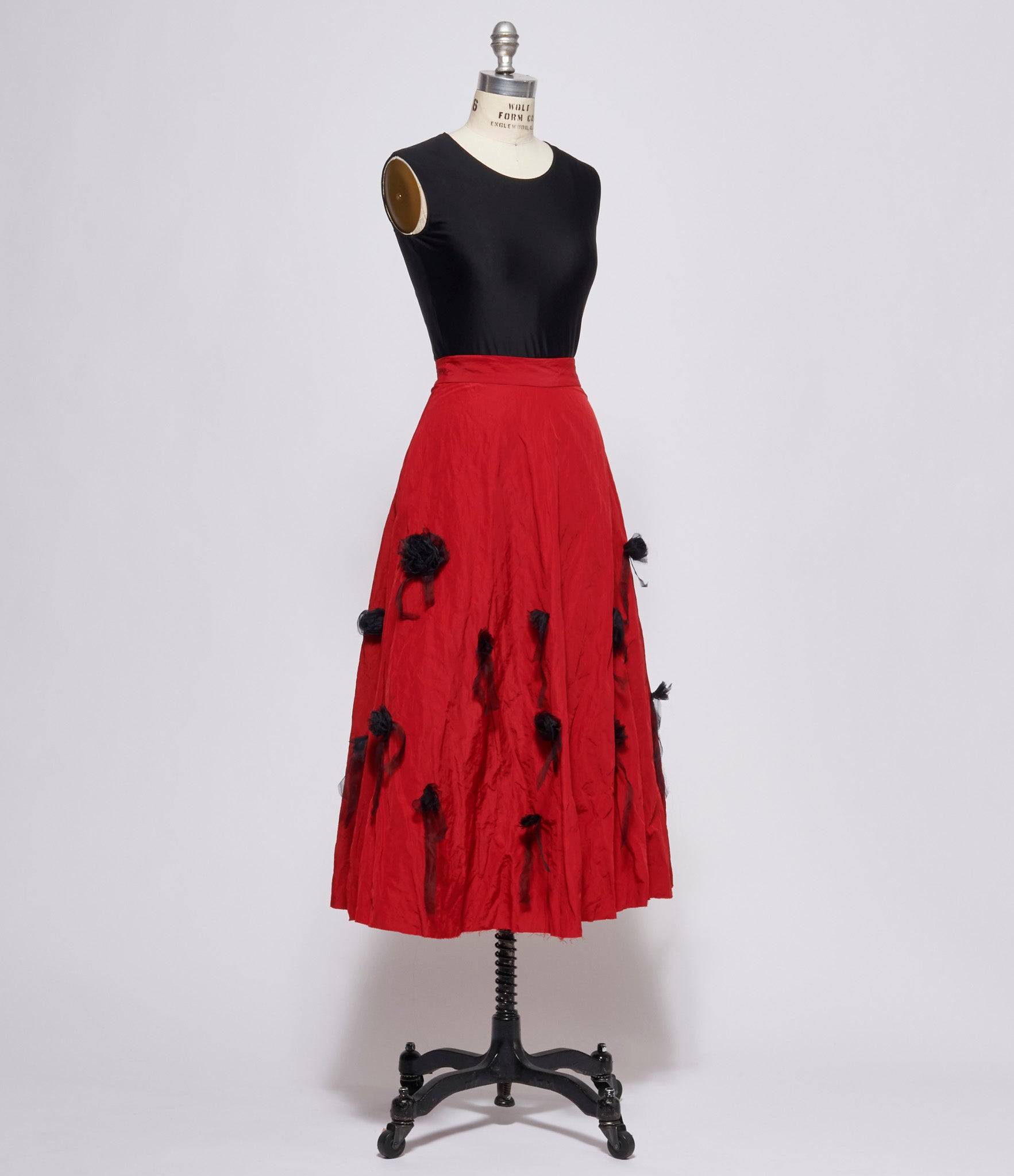 A Tentative Atelier Womens Red Gertrude Skirt