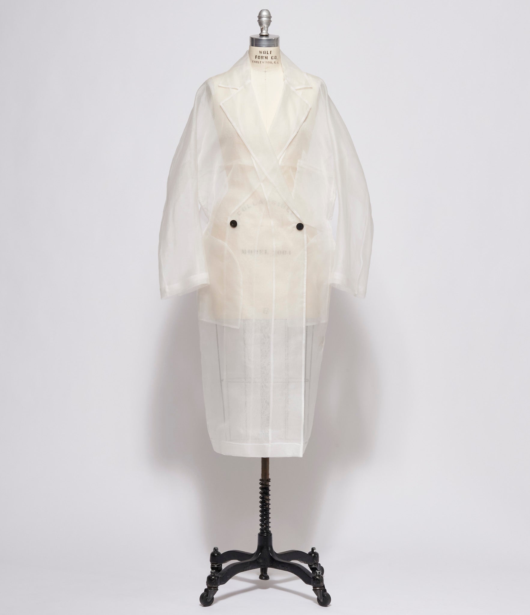 Quetsche Womens White Organza Coat