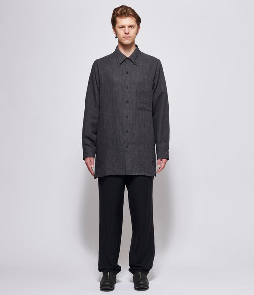 Yohji Yamamoto Pour Homme Black Z-ST Double Collar B Shirt