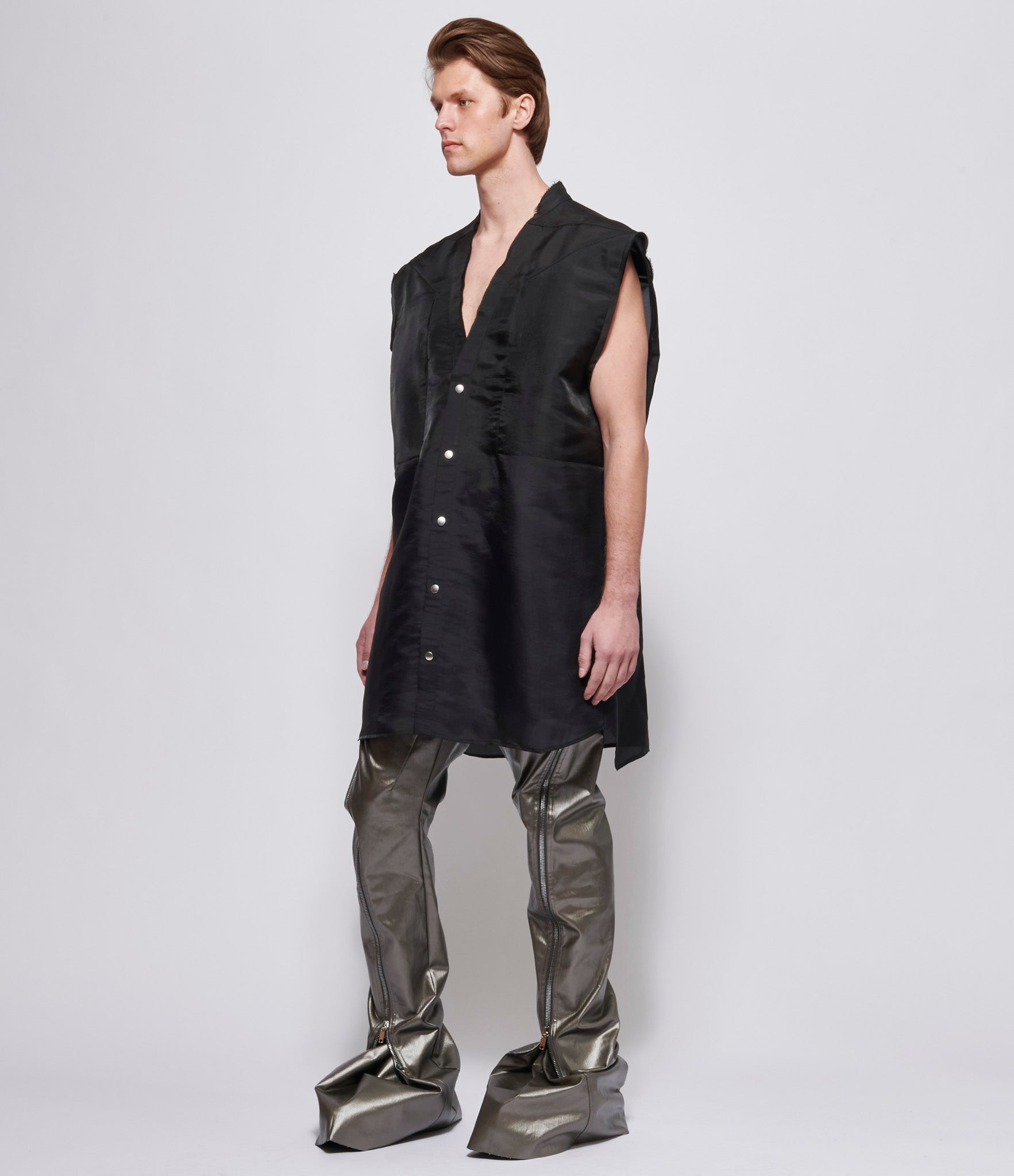 Rick Owens Mens Giacca Strobe Jumbo Cut Out Outershirt