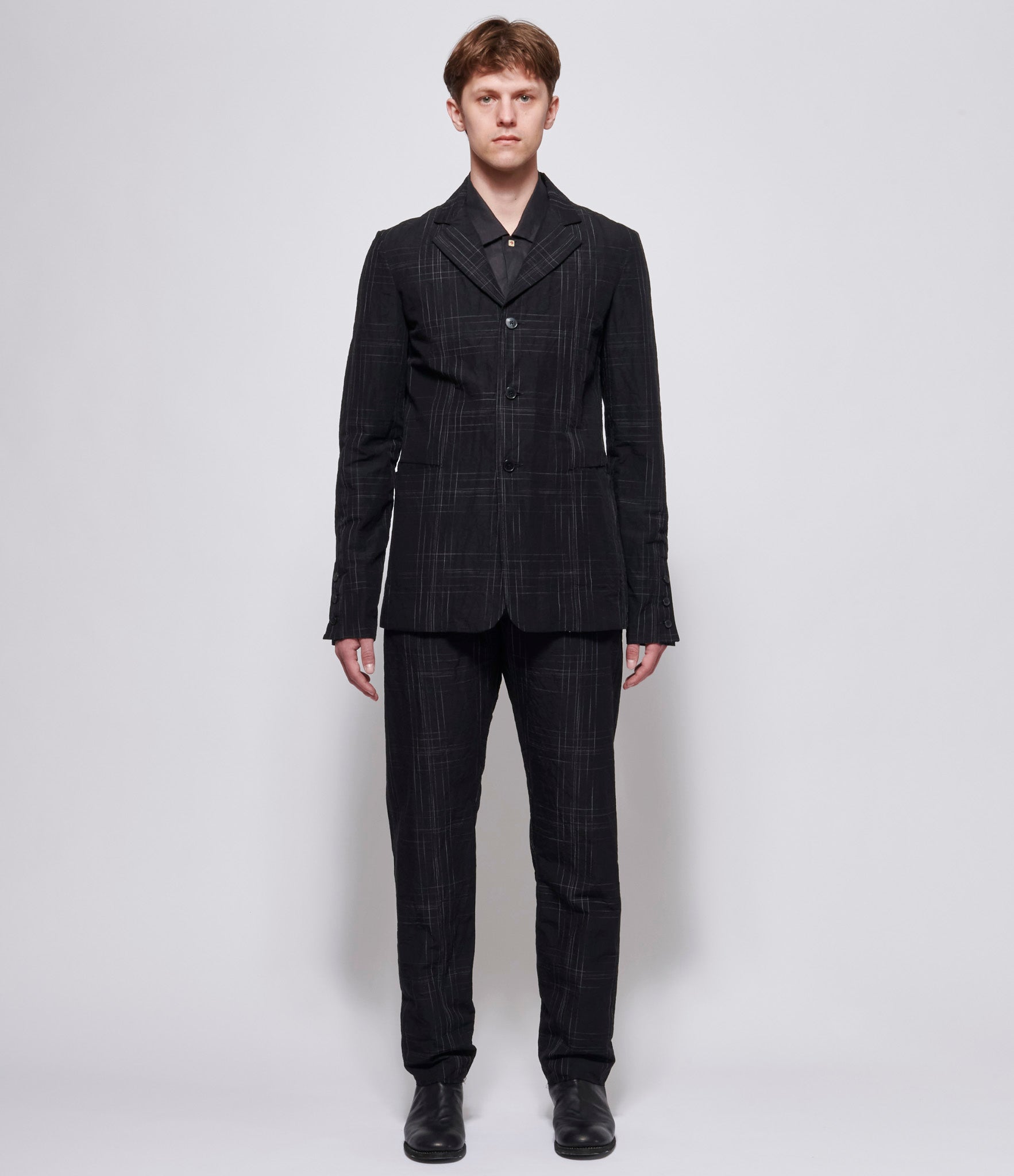 m.a+ Mens Black 3 Button Back Slit Jacket