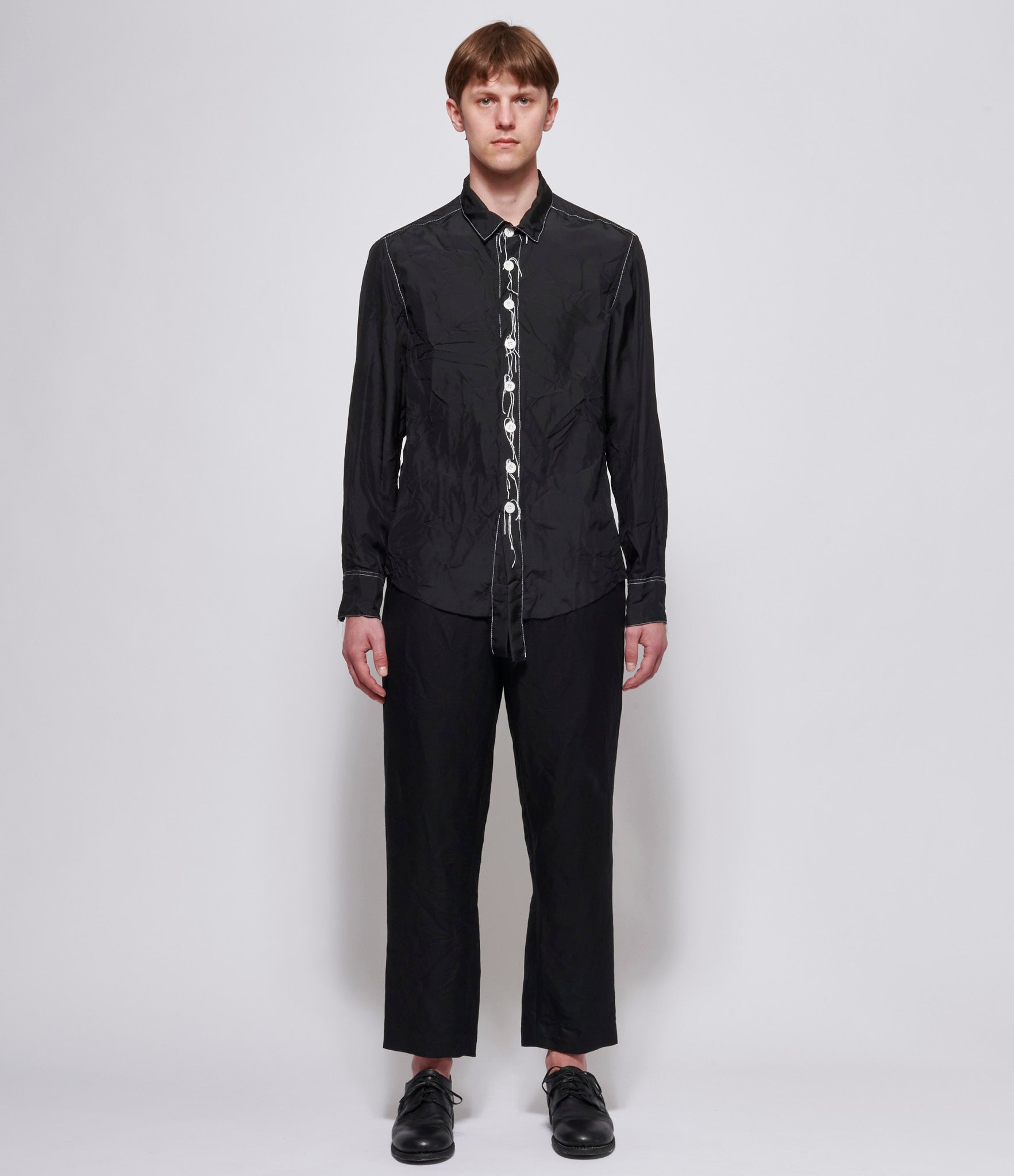 Archivio J.M. Ribot Mens White Thread Shirt