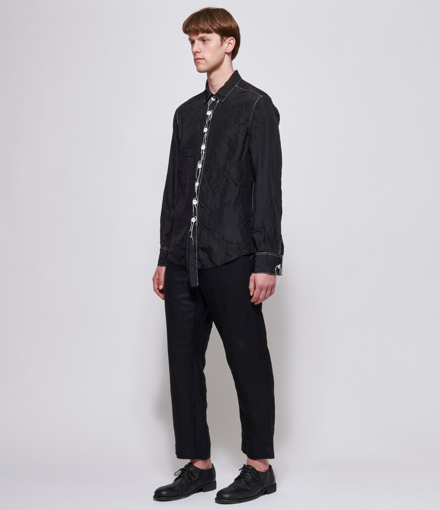 Archivio J.M. Ribot Mens White Thread Shirt