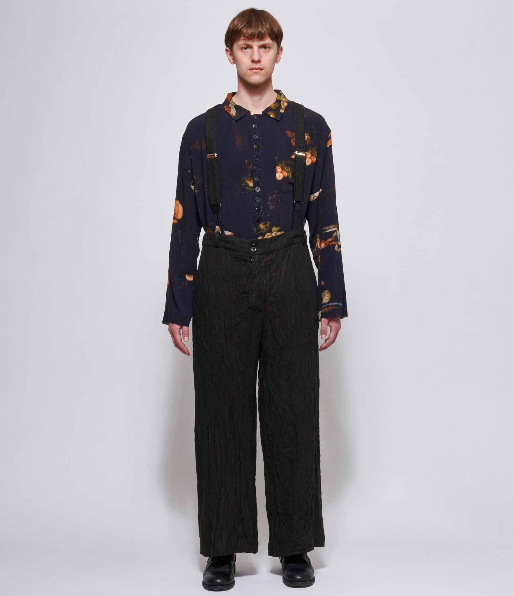 Archivio J.M. Ribot Mens Trousers with Suspenders