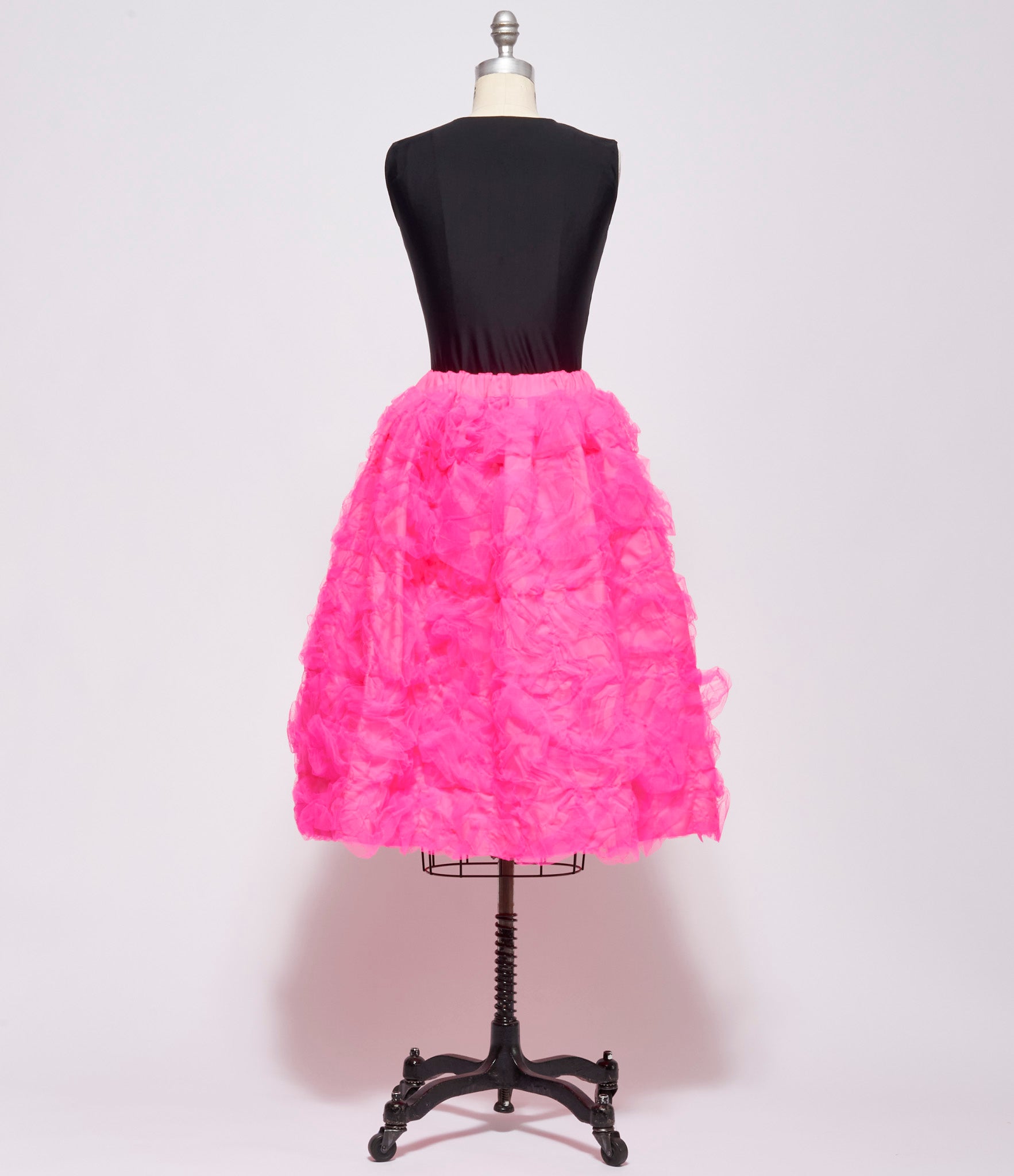 Comme Des Garcon Womens Hot Pink Gathered Tulle Skirt