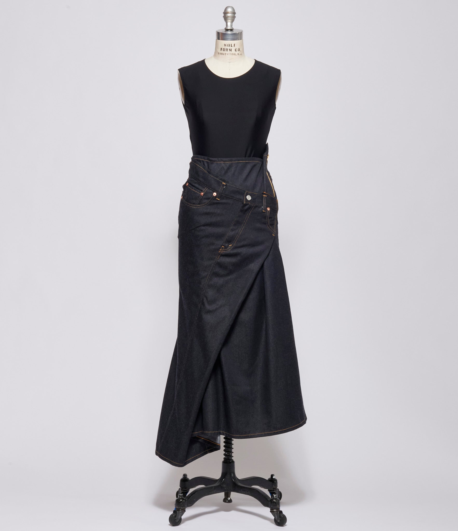 Junya Watanabe Womens Deconstructed Denim Skirt