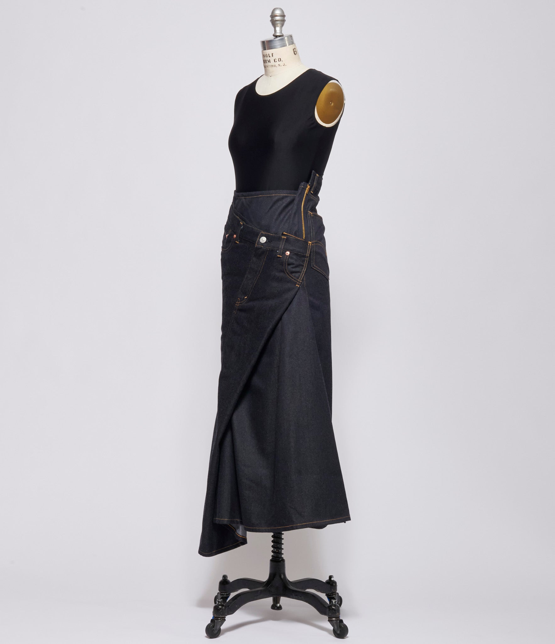 Junya Watanabe Womens Deconstructed Denim Skirt