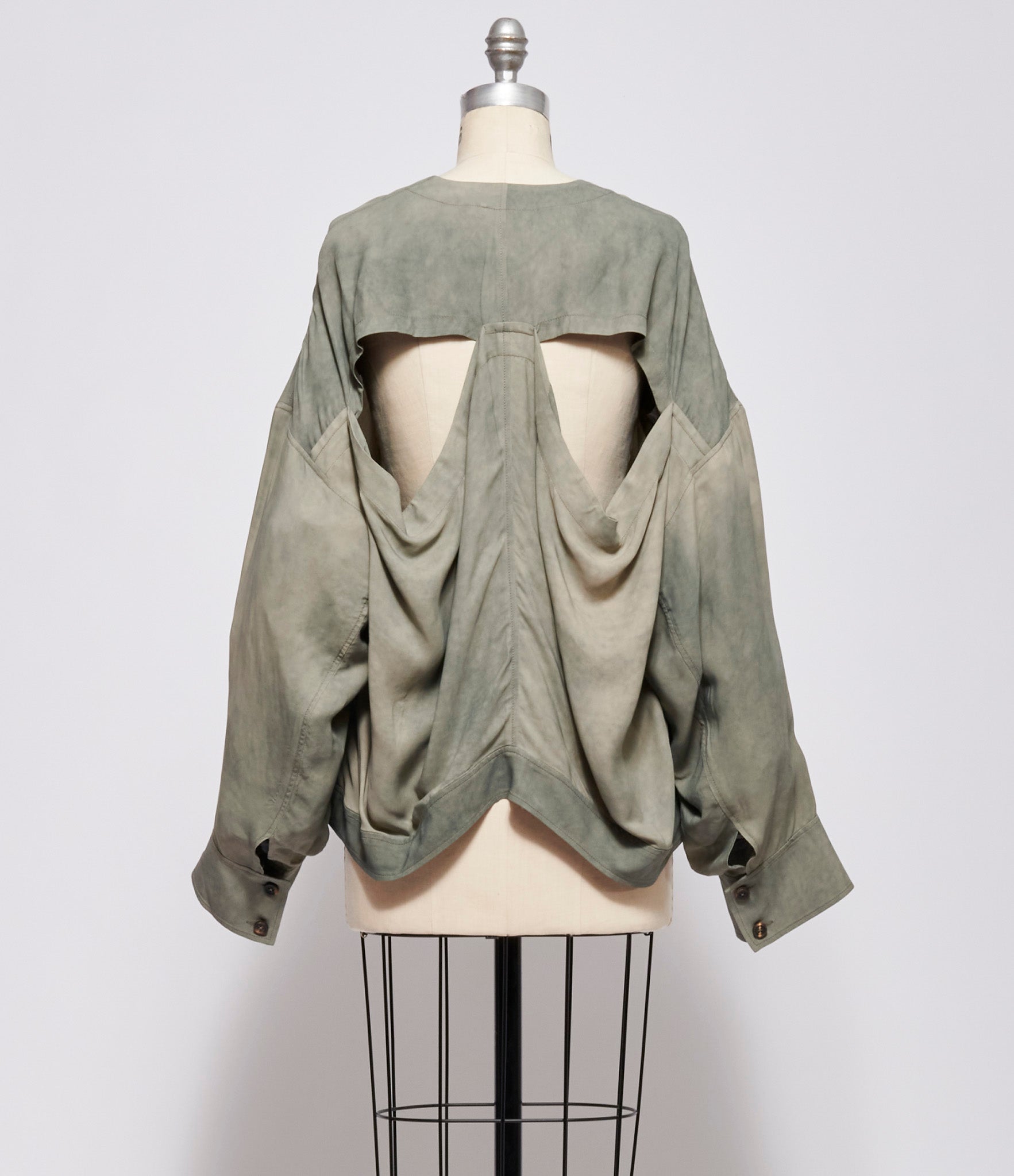 Ziggy Chen Womens Cutout Back Oversized Jacket