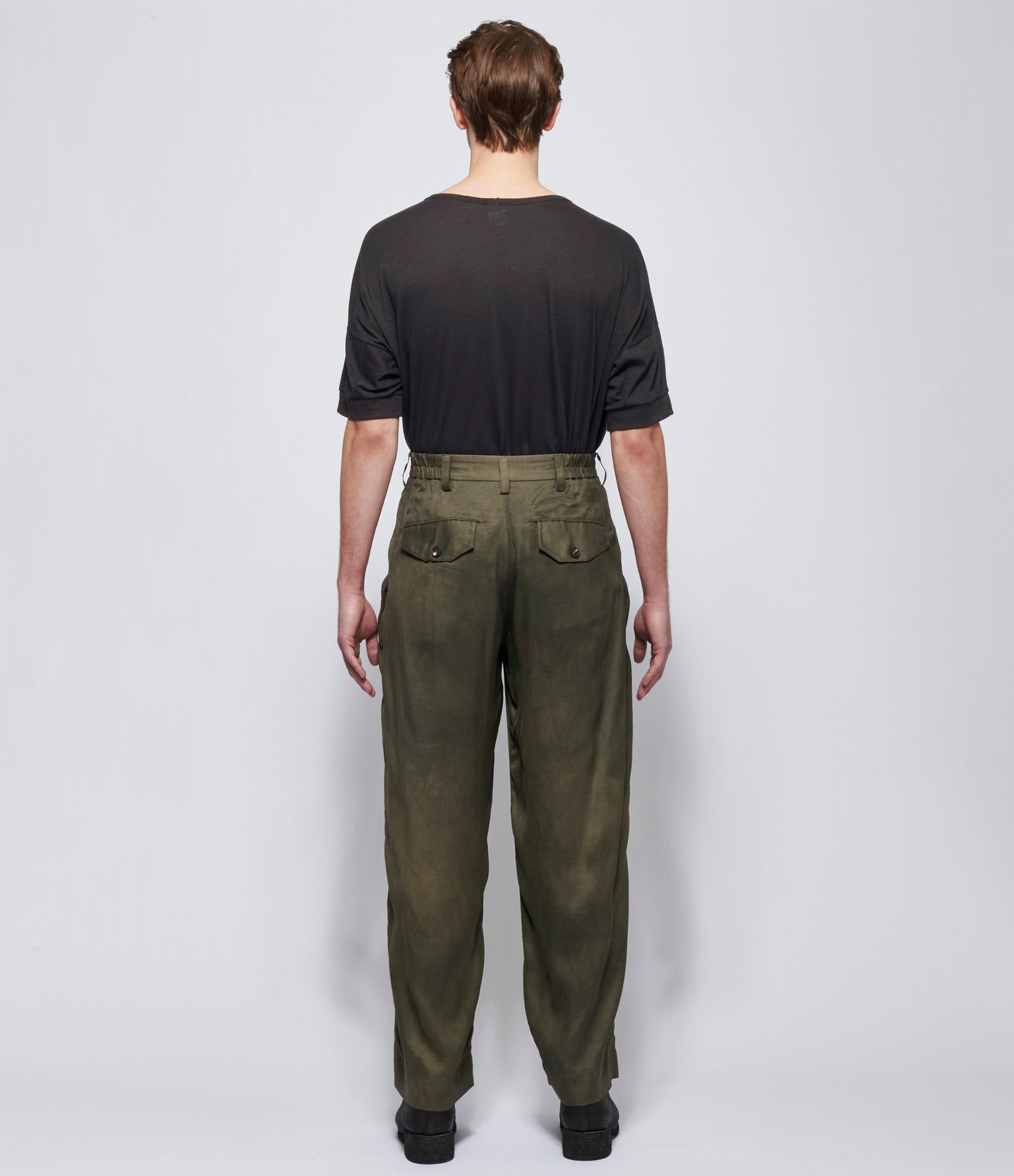 Ziggy Chen Mens Straight Leg Wide Trousers