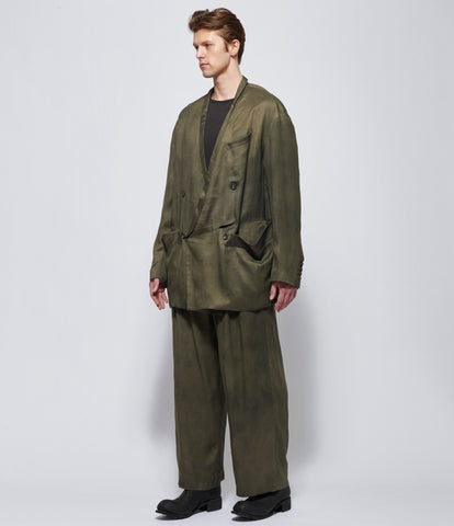 Ziggy Chen Mens Double Breasted Long Jacket