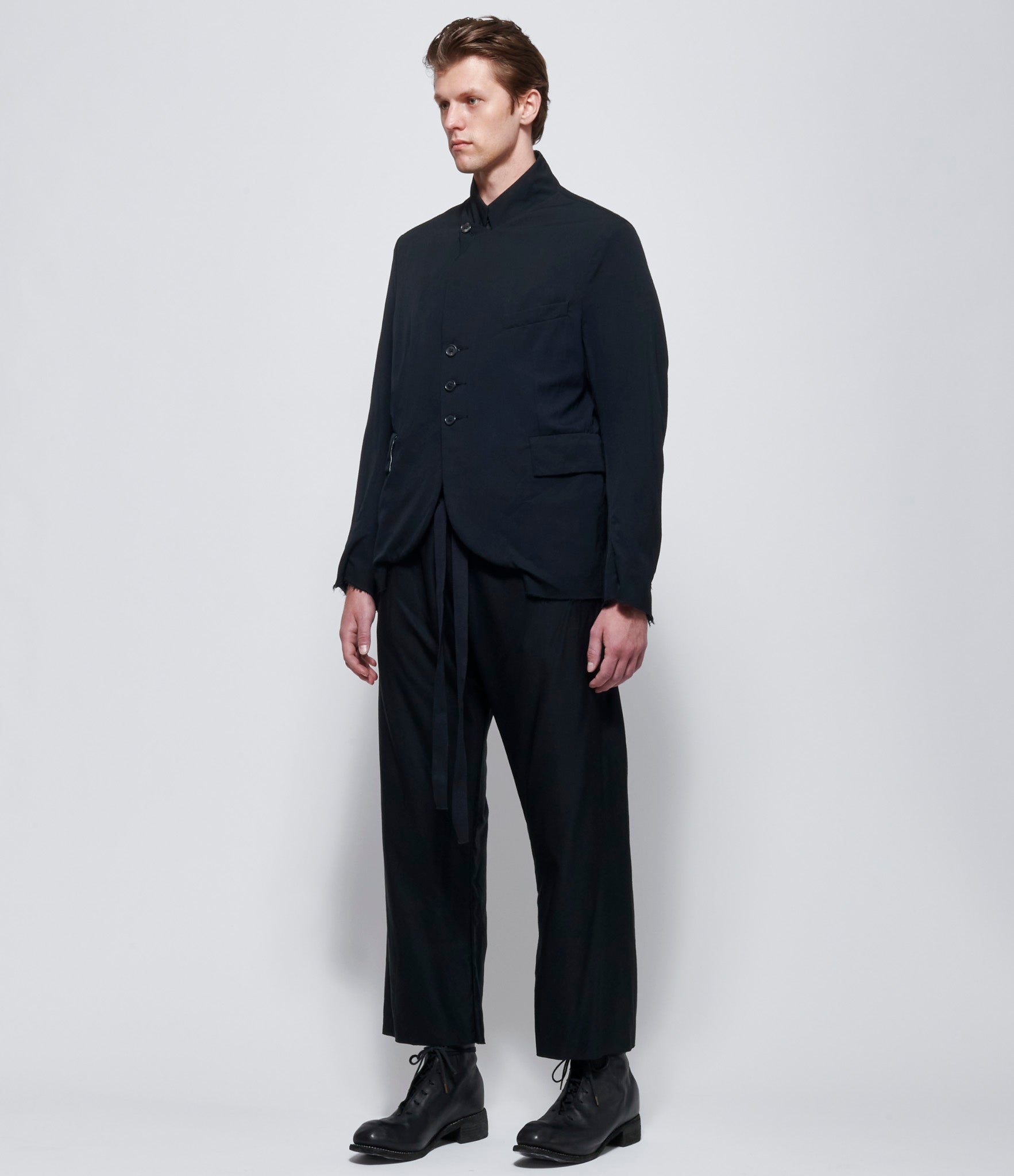 Elena Dawson Black Wool Medium 4X Short Blazer Peak