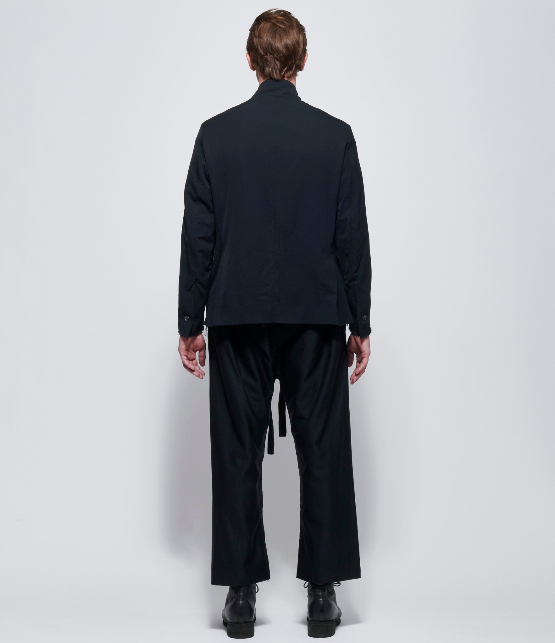 Elena Dawson Black Wool Medium 4X Short Blazer Peak