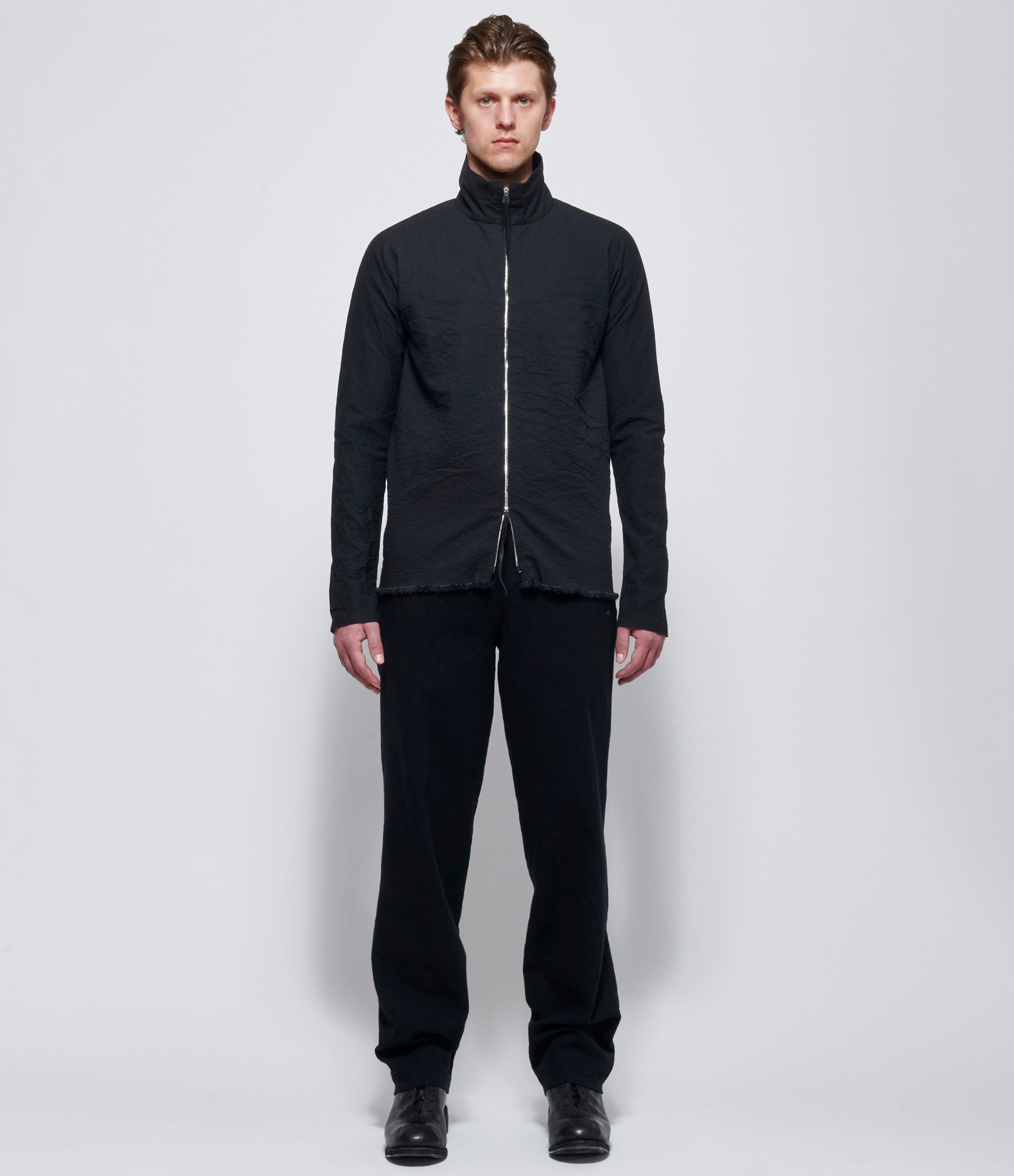m.a+ Mens Zipped Tall Collar Shirt