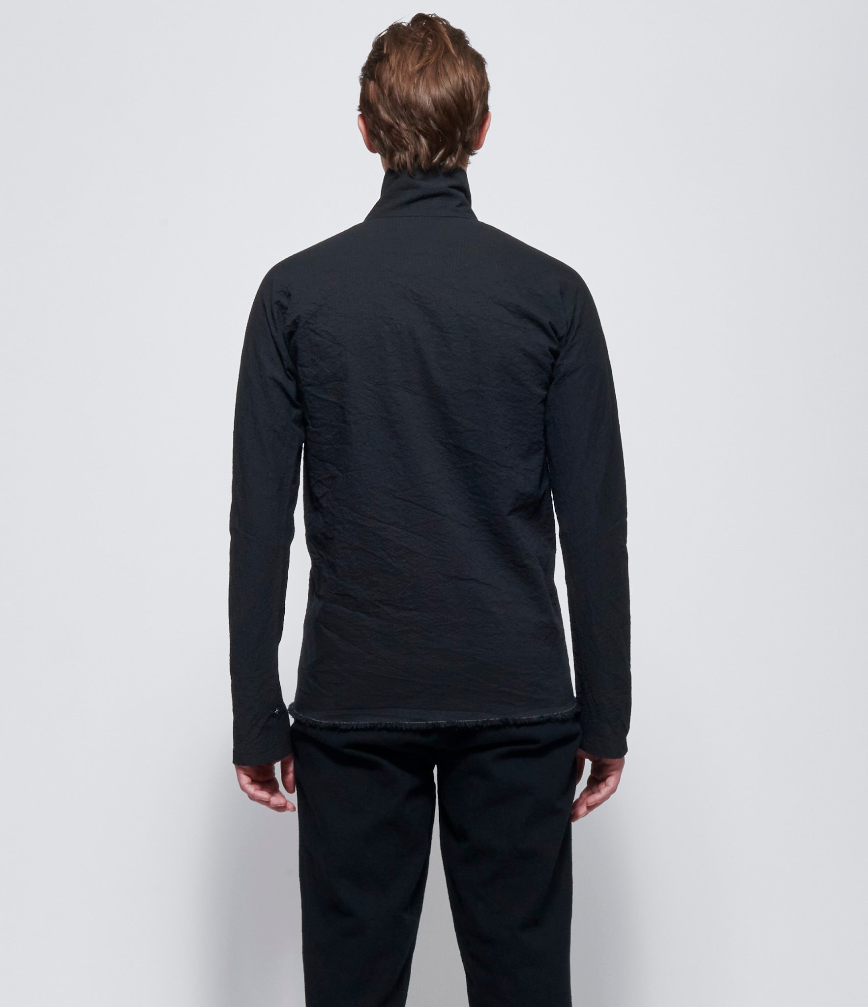m.a+ Mens Zipped Tall Collar Shirt