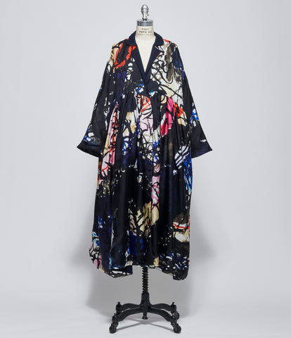 Daniela Gregis Womens Cappotto Coat Campanella Double Blu Navy Disegno Ginepro
