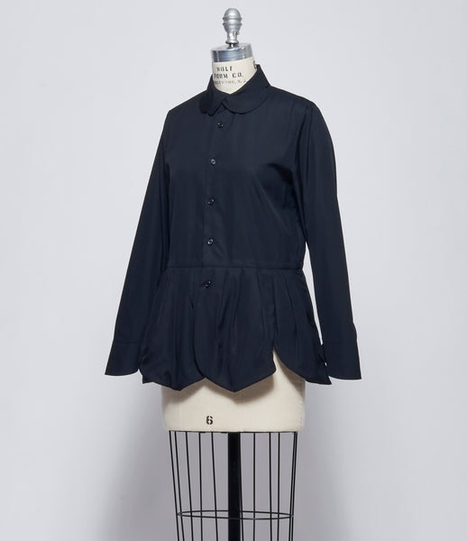 【noir kei ninomiya】plane shirt dress シャツ Noir Kei Ninomiya Comme Des Garcons Womens Flower Petal Hem Shirt