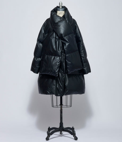 MM6 Maison Margiela Womens Long Faux Leather Down Coat – IfSohoNewYork