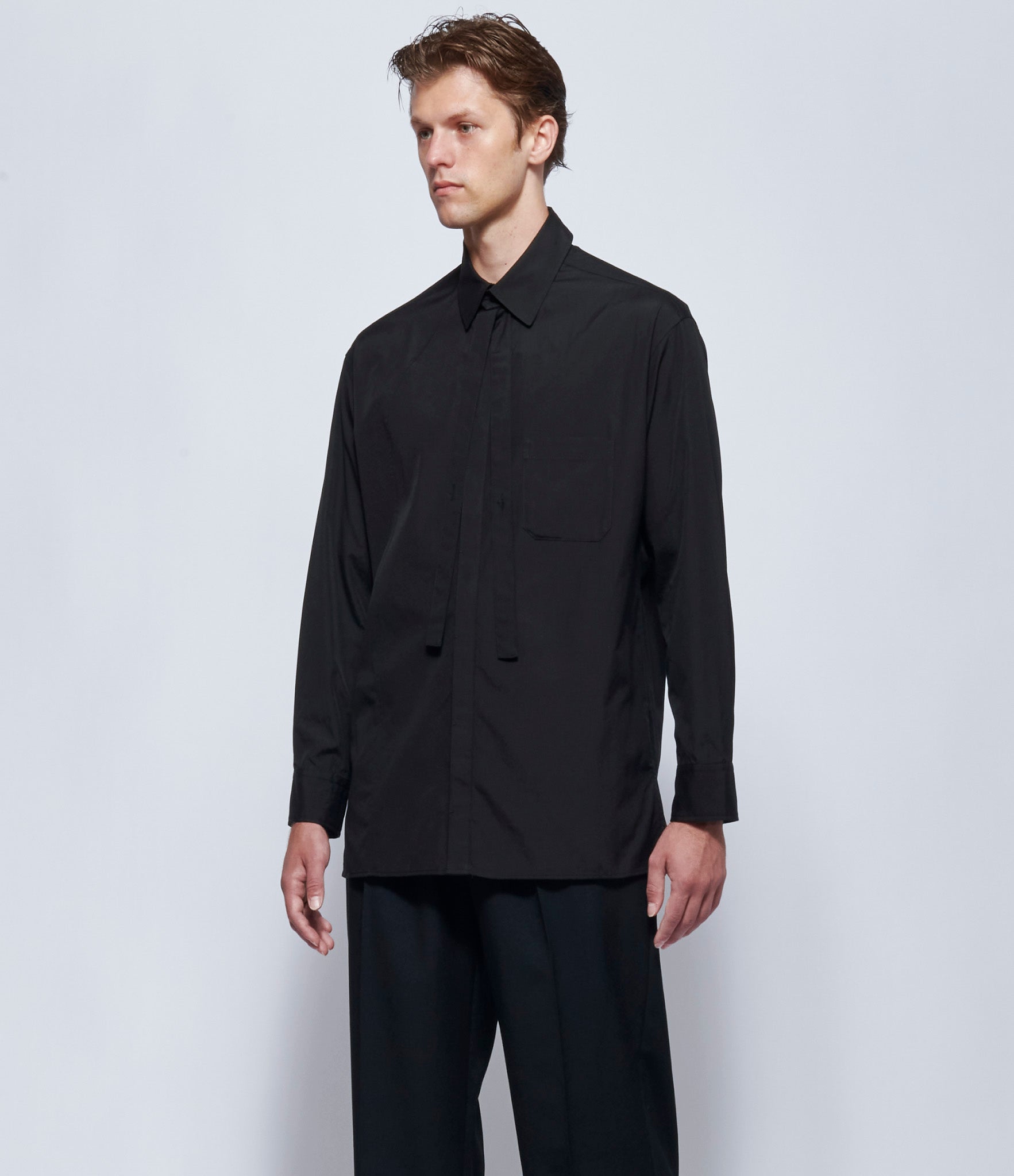 Yohji Yamamoto Mens Blouse with Tie