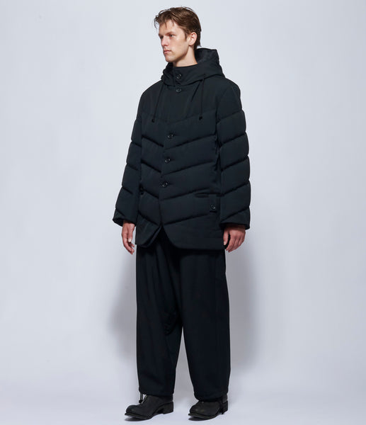 Yohji Yamamoto Mens Diagonal Padded Hooded Jacket – IfSohoNewYork
