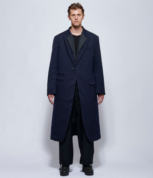 ジャケット・アウター Yohji Yamamoto POUR HOMME FOODED COAT 1 Yohji Yamamoto Mens One Button Jacket with Liner – IfSohoNewYork