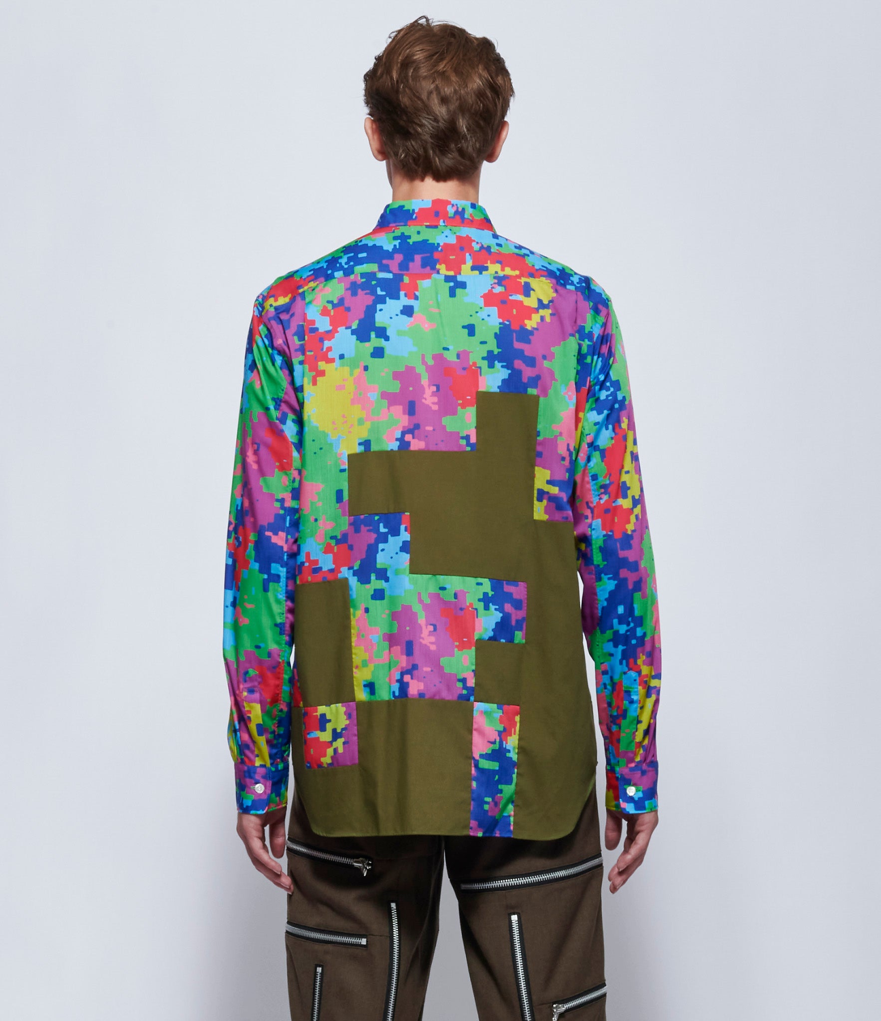 Comme Des Garcons Homme Plus Multicolor Pixelated Shirt