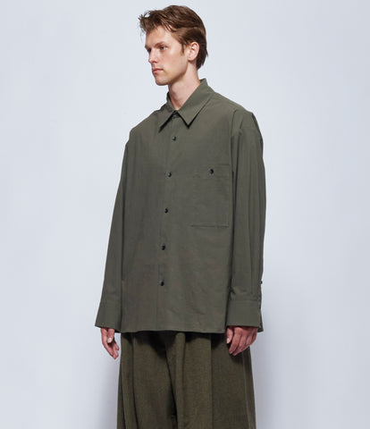 Uma Wang Mens Dark Grey Tab Top