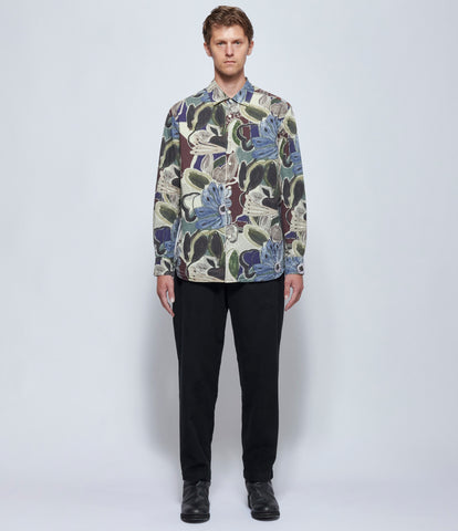 Casey Casey Mens Big Raccourcie Floral Print Shirt