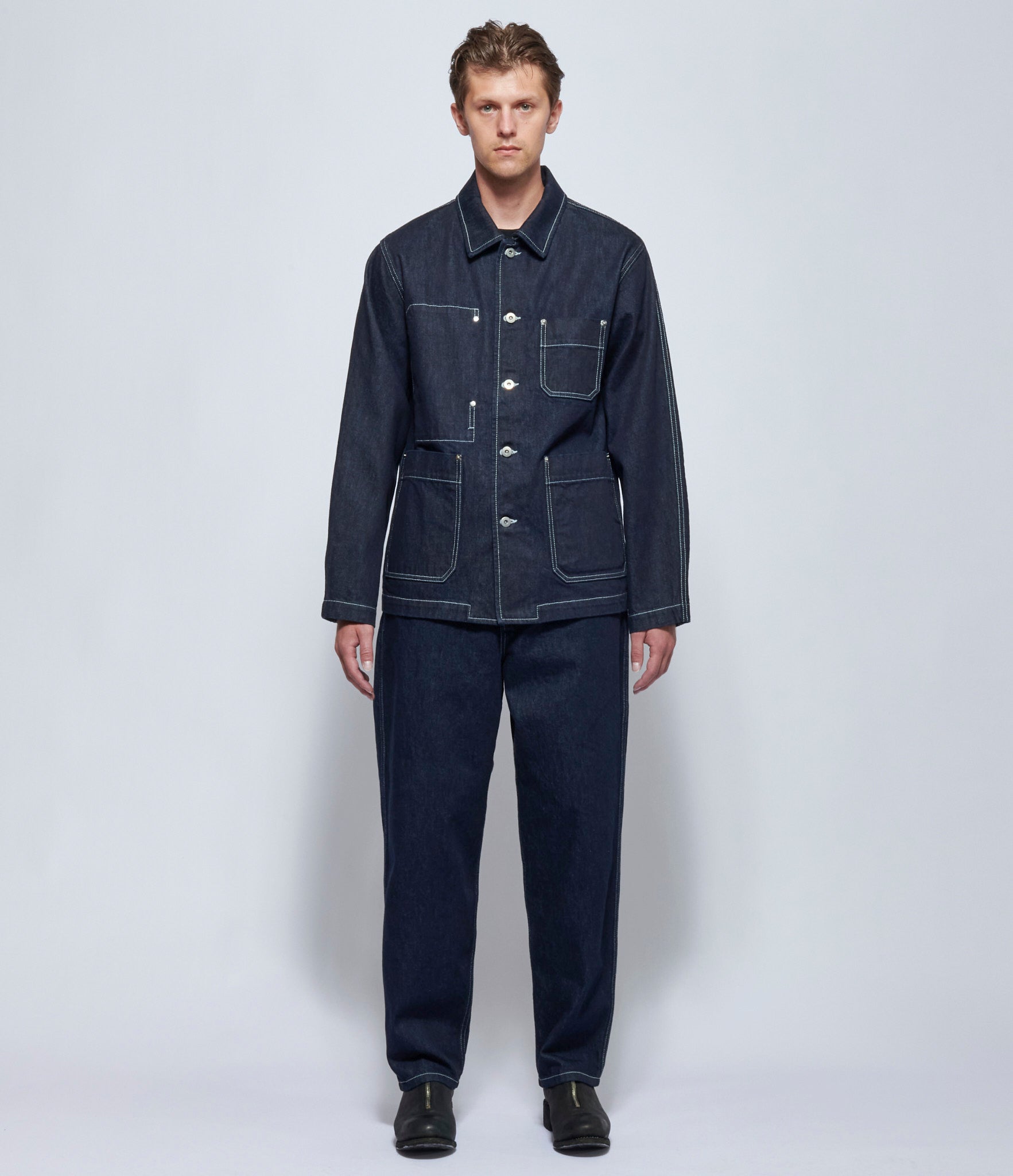 Casey Casey Mens Camille Denim M Indigo Jacket