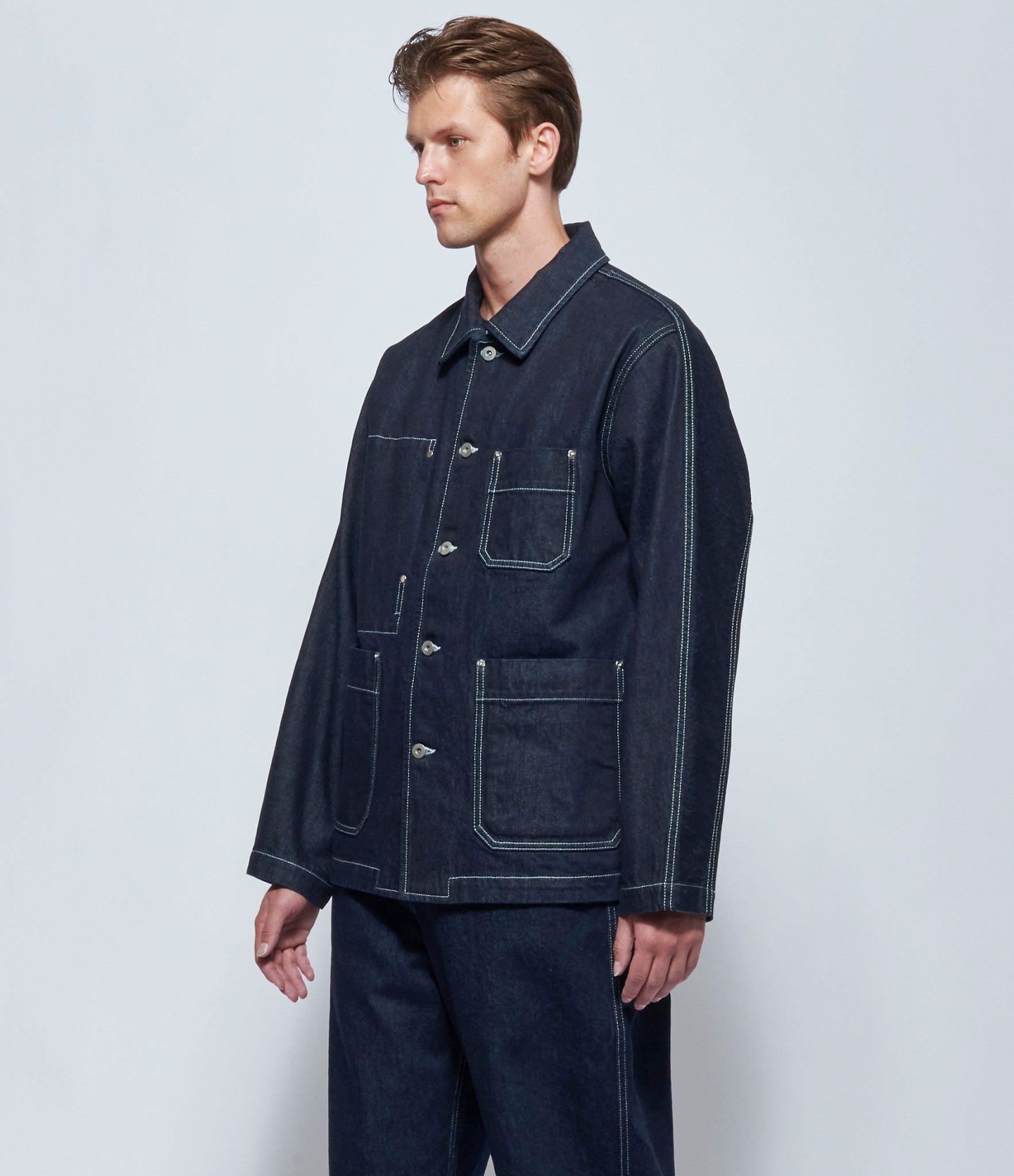 Casey Casey Mens Camille Denim M Indigo Jacket