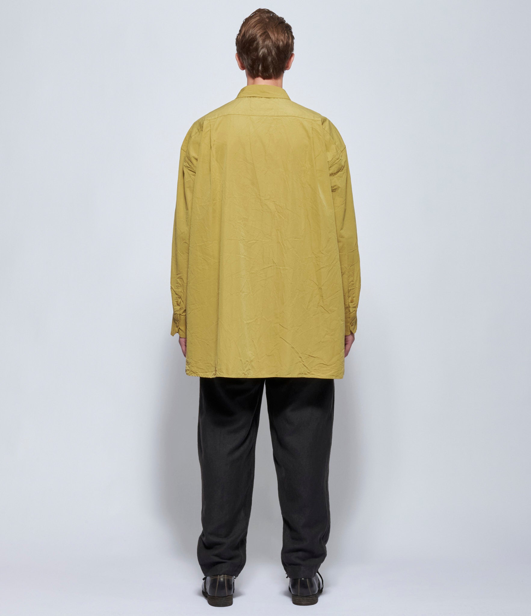 Casey Casey Mens Hamnet Paper Cotton Mustard Shirt