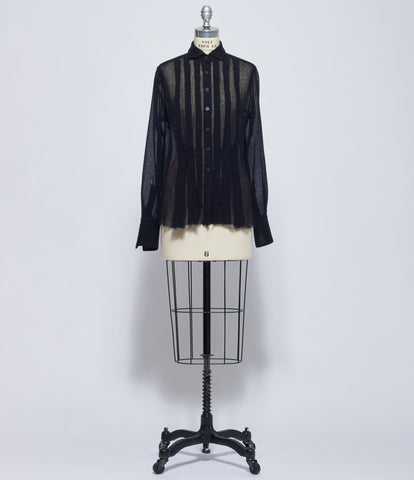 Forme D'Expression Womens Black Victorian Blouse