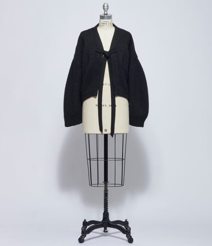 Forme D'Expression Womens Onyx Rounded Cardigan