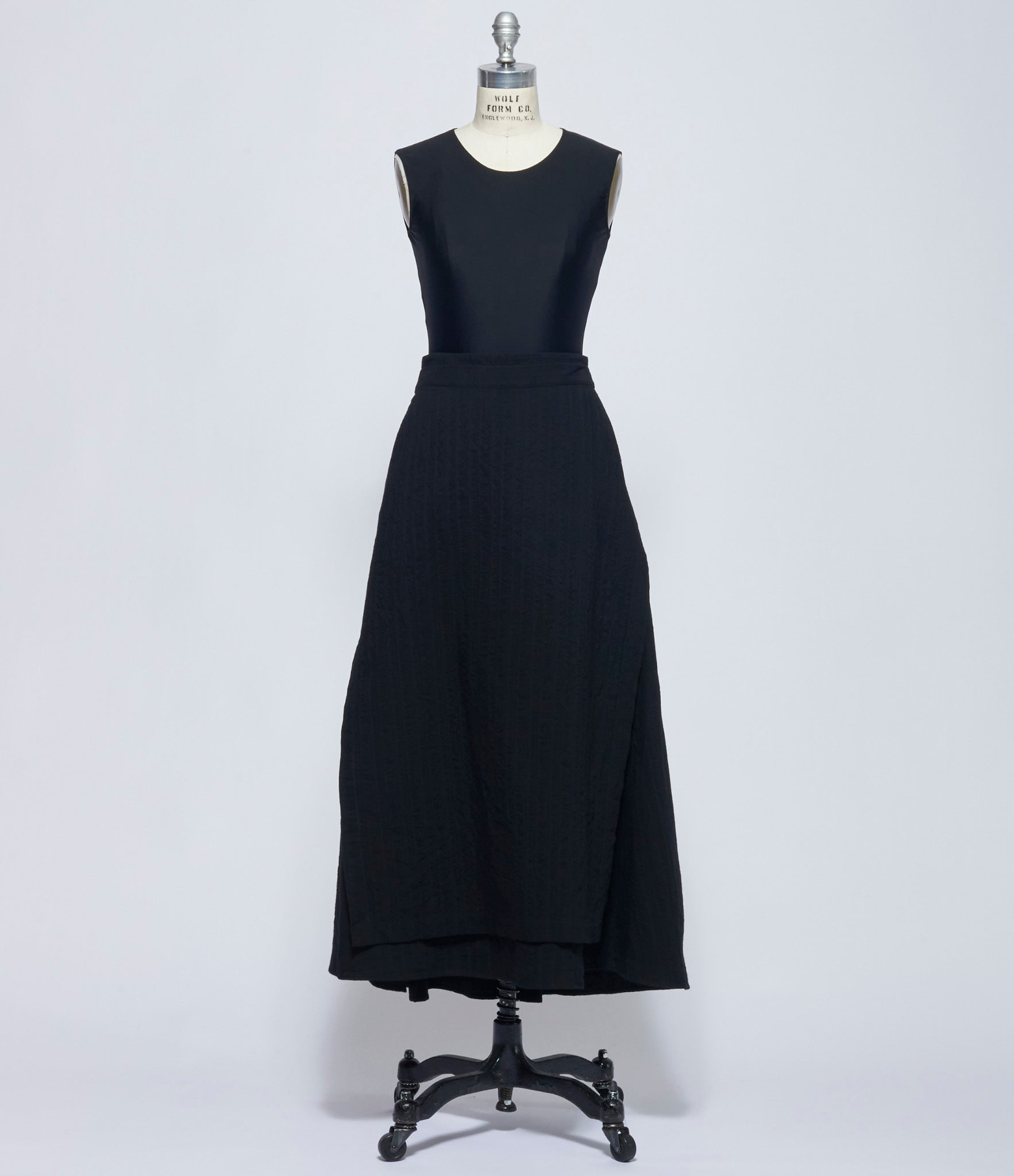 Forme D'Expression Womens Black Long Skirt with Apron