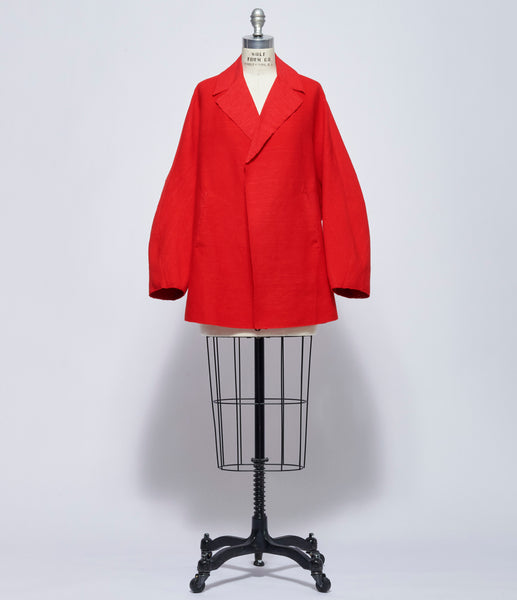 SS26 Boboutic Womens Red Choosing Double Breast Long Jacket