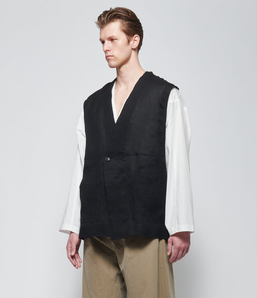 SS26 Jan Jan Van Essche Mens Black Gilet #15 – IfSohoNewYork