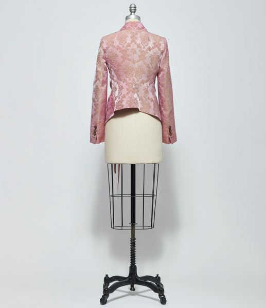 ANN DEMEULEMEESTER 2006SSピンクジャケット　 XS SS26 Ann Demeulemeester Womens Lune Open Front Fitted Jacket