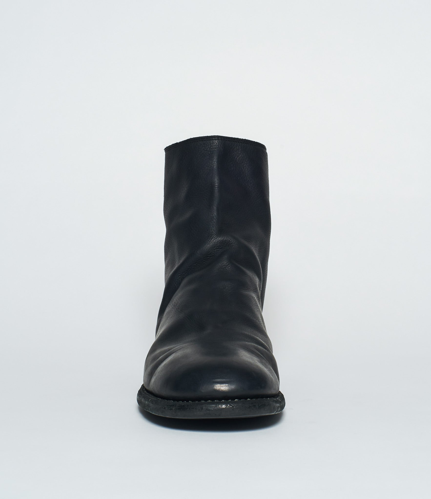 Guidi 986 Black Baby Calf Full Grain Back Zip Boots