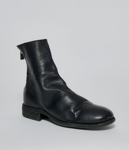 Guidi 796 Black Horse Full Grain Back Zip Ankle Boots