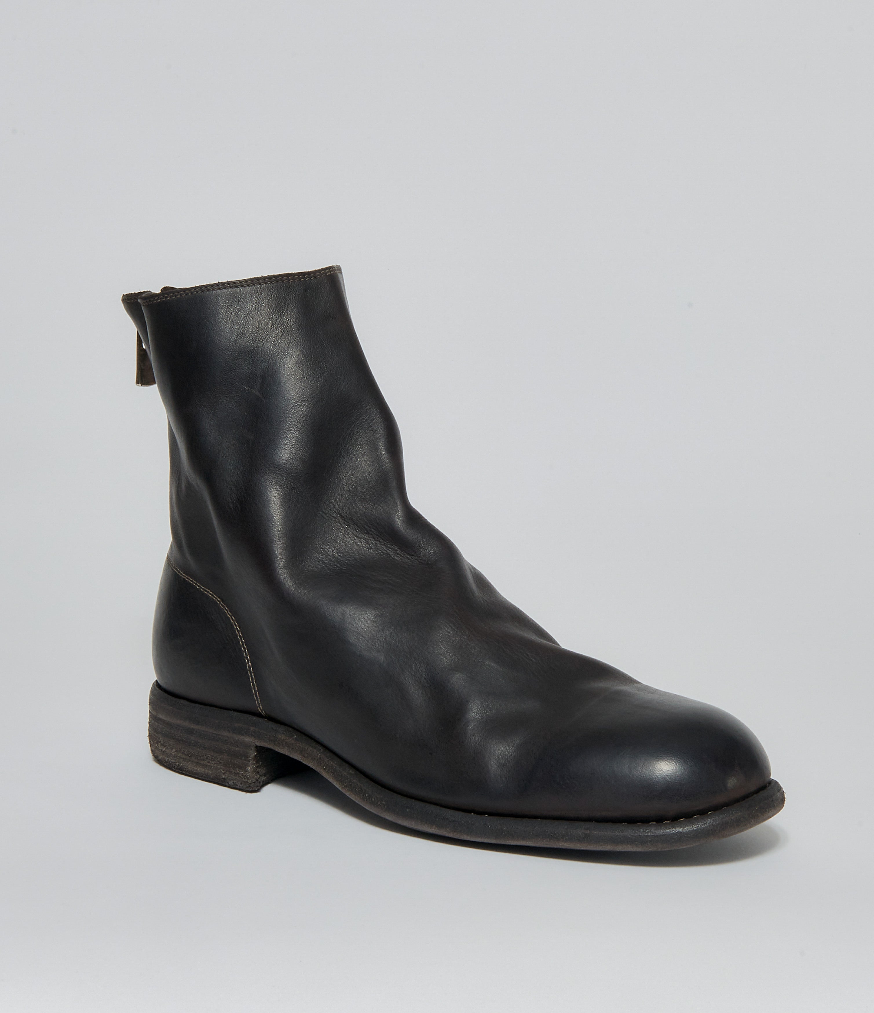 Guidi 986 Dark Brown Baby Calf Full Grain Back Zip Boots